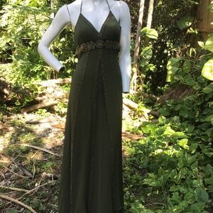 Vintage 90s silk Dress with beads Sue Wong